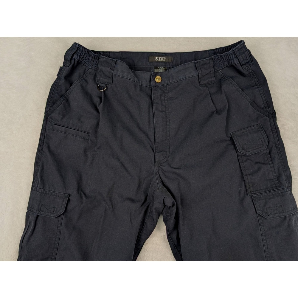 5.11 Tactical Cargo Pants Men's 38x36 Navy Blue Ripstop Utility Trousers 74273 - Picture 3 of 14